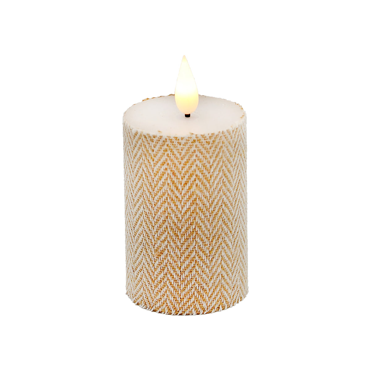 3" Herringbone LED Votive Chic & Shabby
