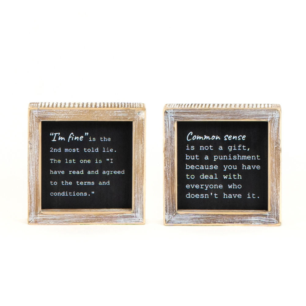 Sence In/sign Fine & Sense Reversible Sign – Chic & Shabby