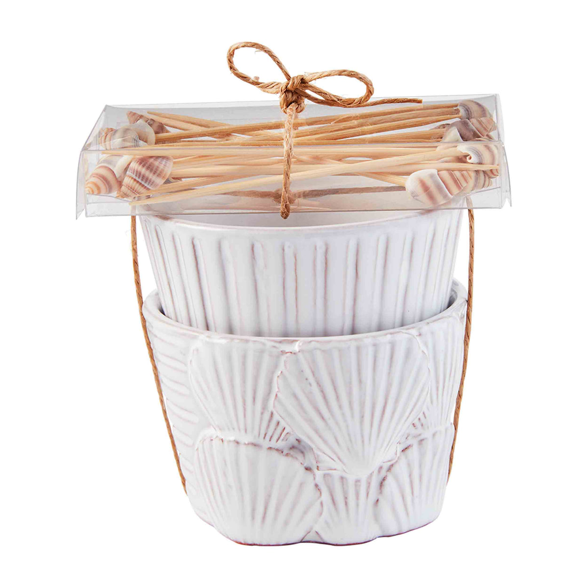 Fan Shell Ramekin & Toothpick Set – Chic & Shabby
